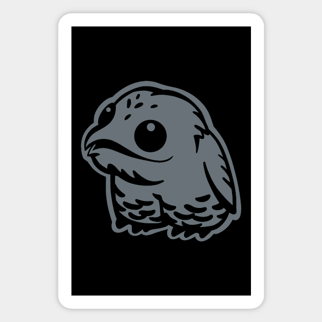 Urutau, cute and weird bird. Stylized art for Common potoo lovers Magnet by croquis design